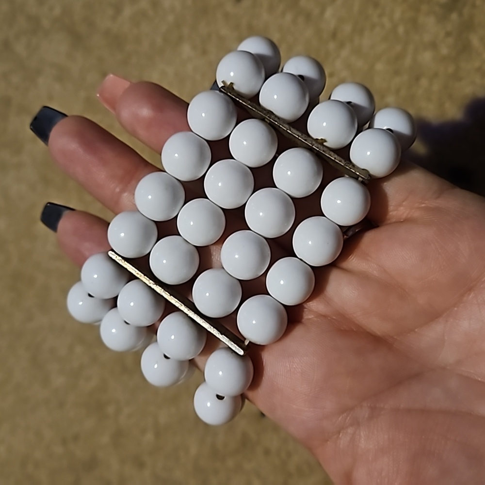 White ball bracelet